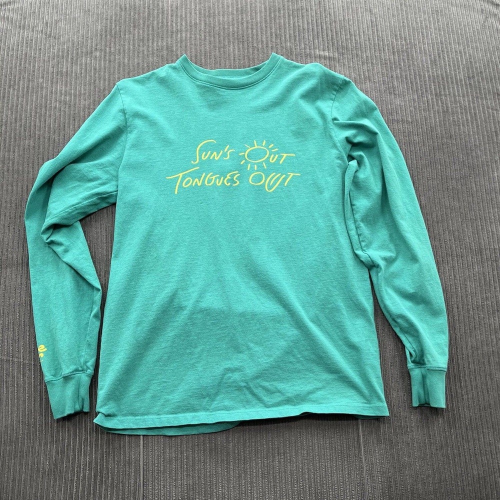 Outdoor Voices Women Sweatshirt Size Small Green Cotton Long Sleeve Gym Outdoors
